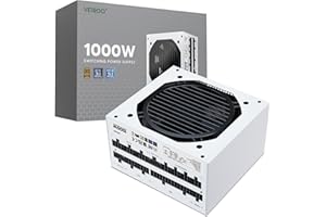 Vetroo 1000W White Power Supply ATX 3.1 Ready Dual PCIe 5.1, 80 Plus Gold Full Modular, Eco Mode with 120mm FDB Fan, Compact Size, 10 Year Warranty for Gaming PC