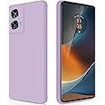 GiiYoon Case for Motorola Edge 50 Fusion, Silky Full Body Silicone Case, Shockproof Protective Cover with Microfiber Lining (Purple)