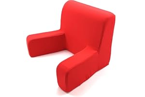 VIGLIETTI Poltrona COMODONE, Schienale Ortopedico o Poltrona Sanitaria con Tessuto sfoderabile e Lavabile. Poltrona da Letto per Anziani o Allattamento, poggia Schiena Letto Grande (146 Rosso)