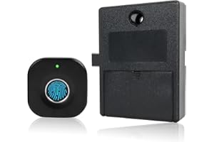 CJHZQYY Serrure D'empreinte Digitale, Serrure de Cadenas d'empreintes Tiroir, Biométrique Serrure de Casier électrique Loquets Verrous pour gymnase, casier d'école USB Rechargeable