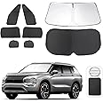 TINGLU Window Shades for Mitsubishi Outlander 2022 2023 2024 2025 (NOT for Outlander Sport) Accessories Car Side Full Windows Rear Windshield Sun Shade Camping Sun UV Rays Privacy Protection 8PCS