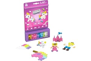 PLUS PLUS – Bloque de Actividad Infantil – 125 Piezas – Tema de Cuento de Hadas, Unicornios y Princesas – Juego de construcción Infantil a Partir de 5 años – Juguete Educativo y juguetón para niña y
