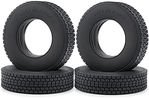 AXspeed Lot de 4 pneus 22 mm pour remorque Tamiya, tracteur, camion