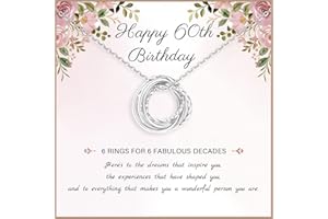 MOROTOLE Birthday Gifts for Women 925 Sterling Silver/14K Gold Plated Necklace 30th 40th 50th 60th 70 Birthday Gifts Women Mother's Day Presents for Mom Necklace Birthday Gift for Grandma
