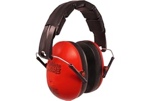 Edz Kidz. Kids Ear Defenders Children Girls Boys Toddlers and Teens. Hearing Protection for Kids. Earmuffs for Autism. Great Noise Reduction. CE and UKCA Certified (Red)