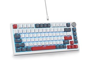 SbocKeeb Klawiatura do gier Custom 75% Hot Swappable, amerykańska klawiatura mechaniczna QWERTY 75% przewodowa RGB z uszczelką i podkładkami pochłaniającymi dźwięk