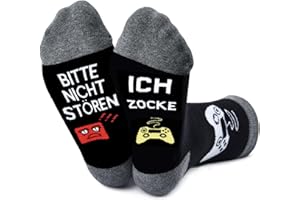 cheap4uk Geschenke Für Männer Lustige Socken Geburtstagsgeschenk Bester Geschenk Für Papa Opa Männer Freund Bruder Jungs Ihn Sie Gaming Zocken Fussball Socken Herren 43-46