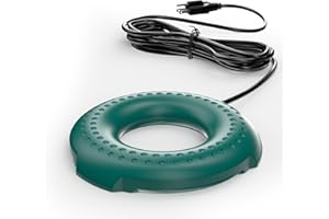 NFESOLAR Bird Bath Heater for Outdoors in Winter, 70W Bird Bath De-Icer with Thermostatic Controlled, 10Ft Cord Birdbath Water Heater Made of Solid Aluminum for Bird Chicken Duck Fish, Green