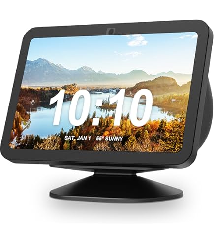 Supporto Per Echo Show 8 (3a Gen) - Regolabile E Antiscivolo, Compatibile Con IPhone, Nero - Foto 9