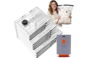 12 vakuumpåsar set med trådlös pump (40 × 60 cm, 50 × 70 cm, 60 × 80 cm)