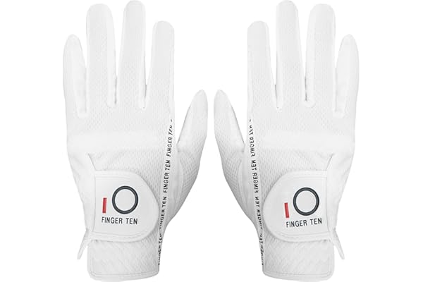 FINGER TEN Gants De Golf Hommes Homme pour PoignEe Paire De Valeur,Gant De Golf Homme Chaud Tous Les Temps Durable en Forme Taille Petit Moyen Grand S M L ML XL