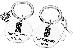 PLITI Dr Who Gift Dr Who Keychain Set Of 2 Police Box Charm Tardis Gift Dr Who Jewelry