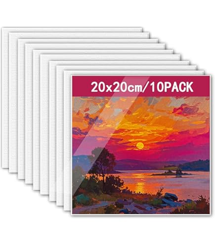 24 Tele Per Dipingere 15x15 Cm - Pannelli Pre-tesi Per Pittura Ad Olio E Acrilico - Foto 7