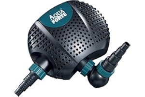 Aquaforte O-10000 Plus, 85 Watts, Débit max. 10 m3 par Heure, Hauteur de Refoulement max. 5 mètres, Longueur Du Câble 10 mètres, pour Cours D'eau, Cascades, Fontaines, Filtres, etc.