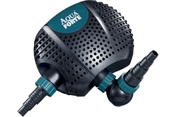 Aquaforte O-20000 Plus, 200 Watts, Débit max. 19 m3Heure, Hauteur de Refoulement max. 7 mètres, Longueur Du Câble 10 mètres, pour Cours D'eau, Chutes D'eau, Fontaines, Filtres, etc.