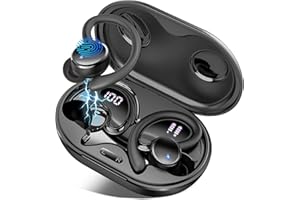 Matast Auriculares Inalambricos Deportivos, Auriculares Bluetooth 5.4 HiFi Estéreo con 4 HD Mic, 50H Cascos Inalambricos Bluetooth con Cancelacion Ruido ENC, Pantalla LED, IP7 Impermeable Cascos