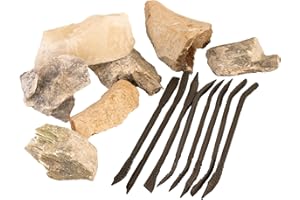 ‎ARTDEE artdee Speckstein-Set: 1,5 kg Speckstein + 8 Feilen