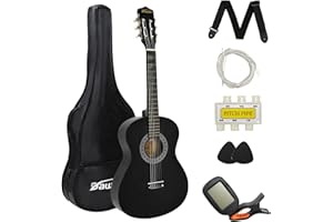 DAWOO 3/4 Size Acoustic Guitar,36 inch Classic Guitar,A Quality Choice for Beginners and Music Lovers.(Black)