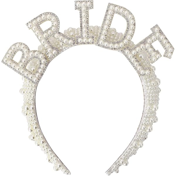 Cerchietto Sposa Con Perline - Accessorio Capelli Addio Al Nubilato | Fascia Nuziale Con Scritte Bride - Foto 11