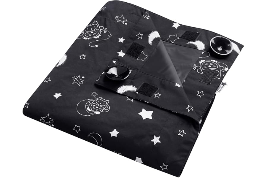 Tommee Tippee Sleeptight Portable Blackout Blind with Suction Cups, Adjustable and Lightweight, Large, 130 x 198cm