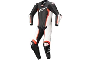 ‎ALPINESTARS Alpinestars Herren Lederkombi x, Schwarz/Wei Rot, 54 EU
