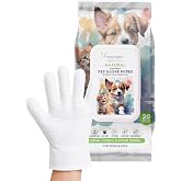Greenwich Kedi ve K&ouml;pek Eldiven Mendil 20 Adet &ndash; Banyoya Alternatif Durulama Gerektirmeyen Temizleme Eldiveni | Vegan G&uuml;nl&uuml;k 