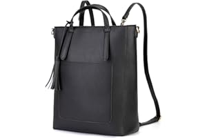 ECOSUSI Borse Tote Donna per pc 14 pollici zaino donna multifunzione pelle 3 in 1 borse multiuso casual universitá