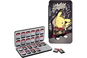 Konphat Étui pour Jeux Switch, Boîte de Rangement pour Cartouches de Jeux Nintendo Switch,Boîtier Housse de Protection Portable avec 24 Support des NS Jeux Cartes Organisateur Conteneur
