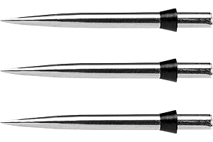 RED DRAGON Spécialiste Points Fléchettes Points Trident Silver Effect Standard 32mm avec Tridents Noir - 1 Set par Paquet