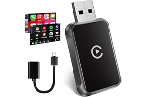 PAPER MATE 2026 Upgraded 2-in-1 Wireless CarPlay Adapter: unterstützt CarPlay+Android Auto, Bluetooth 5.0 drahtlose Verbindung, Plug &Play,kompatibel mit iOS 12+/Android11+ & Autos ab 2016