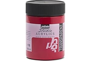 PEBEO Pébéo - Acrílico Fine Studio - Pintura acrílica Carmín Naftol - 500 ml