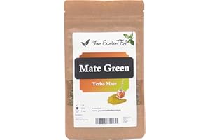 YOUR EXCELLENTEA Yerba Mate Loose Leaf Tea (150g) Yerba Mate Tea from Brasil Energy Lift Focus Balance Aromatic Tasty Earthy Refreshing Unique Smooth, Closed in Resealable Pouch to Remain Fresh