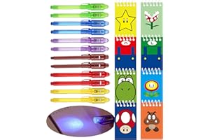 JIAOOHOO UV Pen and Notebook Pack of 24 Super Plumber Party Bags Children's Birthday Party Gifts for Girls and Boys Children's Birthday Party Gifts Advent Calendar and Small Gifts for Children Mary Decoration