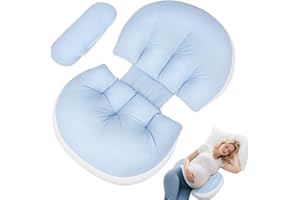 Omtofo Cuscino Gravidanza, Morbido Cuscino Per Dormire In Gravidanza, Per Chi Dorme Sul Fianco, Regolabile Cuscino Gravidanza Per Dormire, Supporto Per Schiena, Fianchi, Gambe, Alleviare Il Disagio