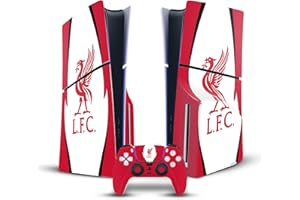 Head Case Designs Officially Licensed Liverpool Football Club Side Details Art Vinyl Sticker Gaming Skin Decal Compatible With Sony PlayStation 5 PS5 Slim Disc Edition Console & DualSense Controller