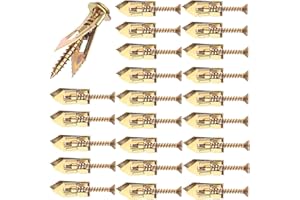 loghohu 80Pcs Self Drilling Anchor Screws 40pcs Metal Drywall Anchors and 40Pcs Sheetrock Screws No Drill Needed Dry Wall Anchors for Fixing TV Shelf Cabinet Curtains Calligraphy