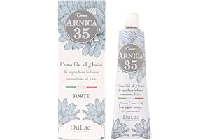 DULÀC FARMACEUTICI 1982 Arnica 35 - 35% Organiczny Żel-Krem z Arniką, z Miętą Pieprzową i Eukaliptusem, Silne Działanie, Odpowiedni do Masażu Skóry Mięśni i Stawów, Wyprodukowany we Włoszech, 50 ml
