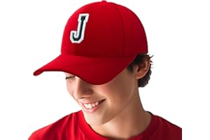 Baseballkappe 3D-Stickerei Lässige Baumwolle Alphabet A-Z Red Caps Schwarz Brief Snap Back Hut Hüte Unisex Jungen Mädchen Cap Baseball ROT Hut Kinder