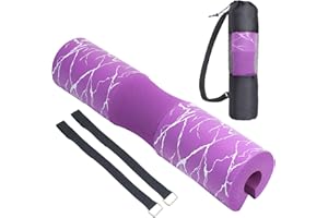 Dickplay Barbell Pad Squat Pad Comfy Extra Thick Foam Padding for Hip Thrusts Gym Fitness Work Out Heavy Duty Weightlifting Comfortable Squats Lunges Glute Bridges Fit Standard and Olympic Bars