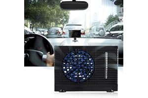 Wakects DC 12V Climatiseur de Voiture, Mini Refroidisseur d'eau Évaporatif Auto Ventilateur de Climatisation de Voiture Camion Domestique Ventilateur de Refroidissement Portable 20x11x15cm