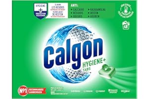 CALGON Lot de 48 Tablettes Anticalcaire Hygiene Plus pour le Lave-Linge