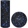 EPP Massage Ball Set, Massage Foam Roller and Ball, Medium-Hard Foam Roller, EPP Massage Roller for Muscle Massage and Tension Relief to Avoid Accidental Injuries (Blue Spot)