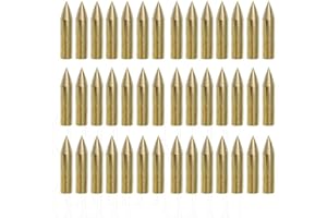 Huntingdoor 24pcs 8mm Archery Hunting Tips Arrows Broadheads 100 Grain Point Arrowheads for Bamboo Wooden Arrows