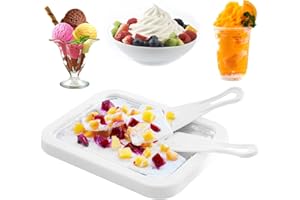 FONYET Eiscreme Roller Maker Pan Eisplatte EIS Rolls Eisplatte zum EIS Machen mit 2 Spateln DIY EIS Selber Machen Kinder Ice Cream Rolls Maker für Hausgemachte Gerollte Eiscreme, gefrorener Joghurt, Gelato
