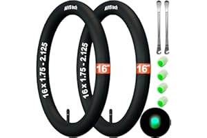 ‎AVVS TECH 14 х 1.75-2.125, 16 х 1.75-2.125, 18 х 1.75-2.125, 20 х 1.75-2.125 Schlauch Kinderfahrrad und Fahrradanhänger 2 Stück Packung für Reifen 14, 16, 18, 20 Zoll x1.75/1.95/2.125 mit AV Inkl 2 Montierhebel