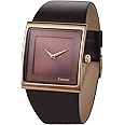 oyeaho Mens Watch Men's Square Watches for Men Fashion Minimalist Quartz Wrist Watch Leather Strap Business Casual Wrist Watch
