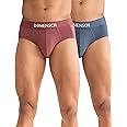 DAMENSCH Regular Fit Solid Cotton Blend Brief Underwear Anti-Bacterial Moisture Wicking Breathable Microfibre Waistband Stretchable Deo-Cotton Brief for Men
