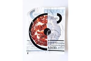 ABUELA MATILDE 8 x 80 gr Jambon Cru Pata Negra – Jambon iberique coupé au couteau par un maître jambonnier emballés sous vide - Obtenu à partir de porcs de race ibérique 100%, nourris aux glands