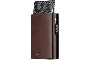 VULKIT Card Holder Wallet with Coin Pocket Magnetic Closure Pop Up Cards With ID Window Leather Wallet for Cash & Credit Cards