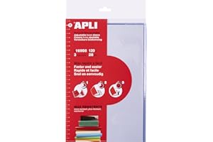 APLI Pack of 3 PVC Book Covers with Adjustable Flap 280mm 120 µm 16956